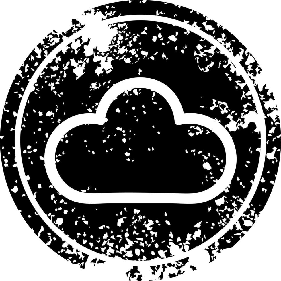 weather cloud distressed icon vector
