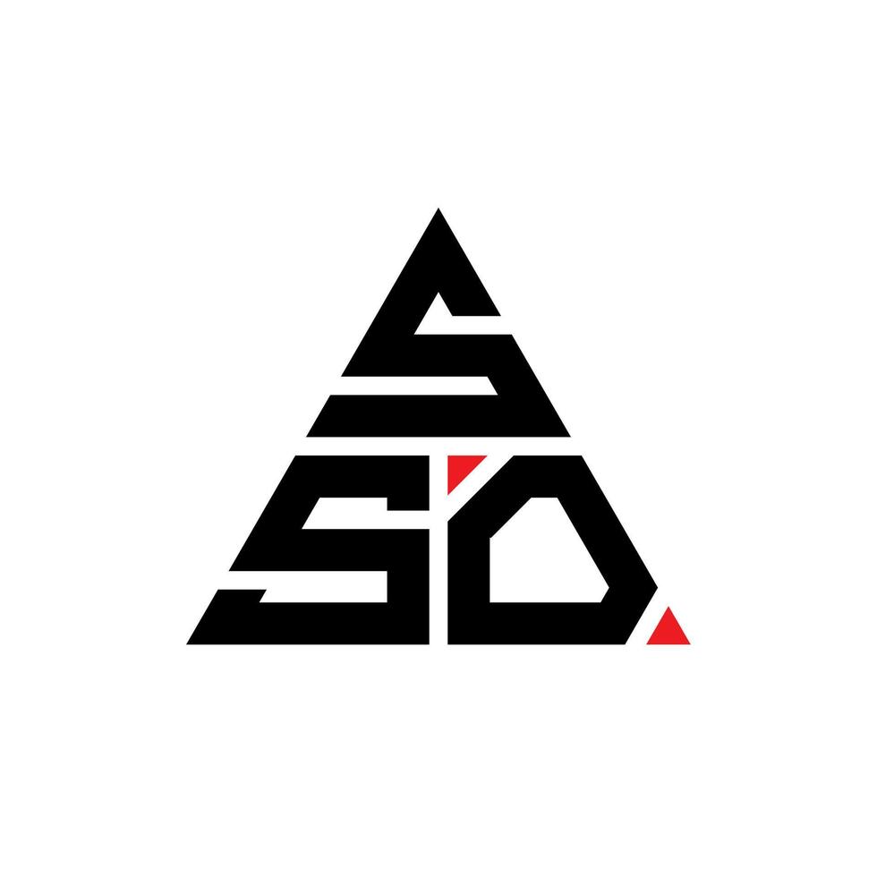 diseño de logotipo de letra de triángulo sso con forma de triángulo. monograma de diseño de logotipo de triángulo sso. plantilla de logotipo de vector de triángulo sso con color rojo. logotipo triangular sso logotipo simple, elegante y lujoso.