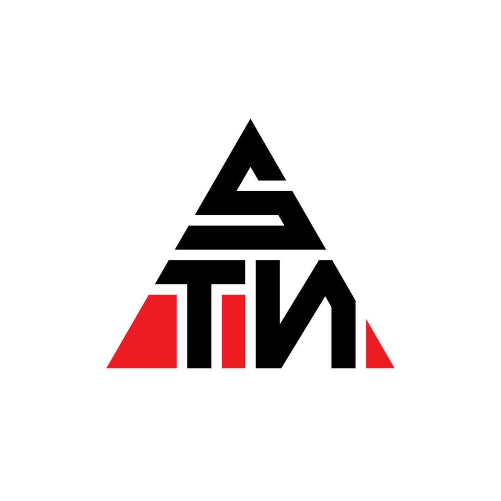 diseño de logotipo de letra de triángulo stn con forma de triángulo. monograma de diseño de logotipo de triángulo stn. plantilla de logotipo de vector de triángulo stn con color rojo. logotipo triangular stn logotipo simple, elegante y lujoso.