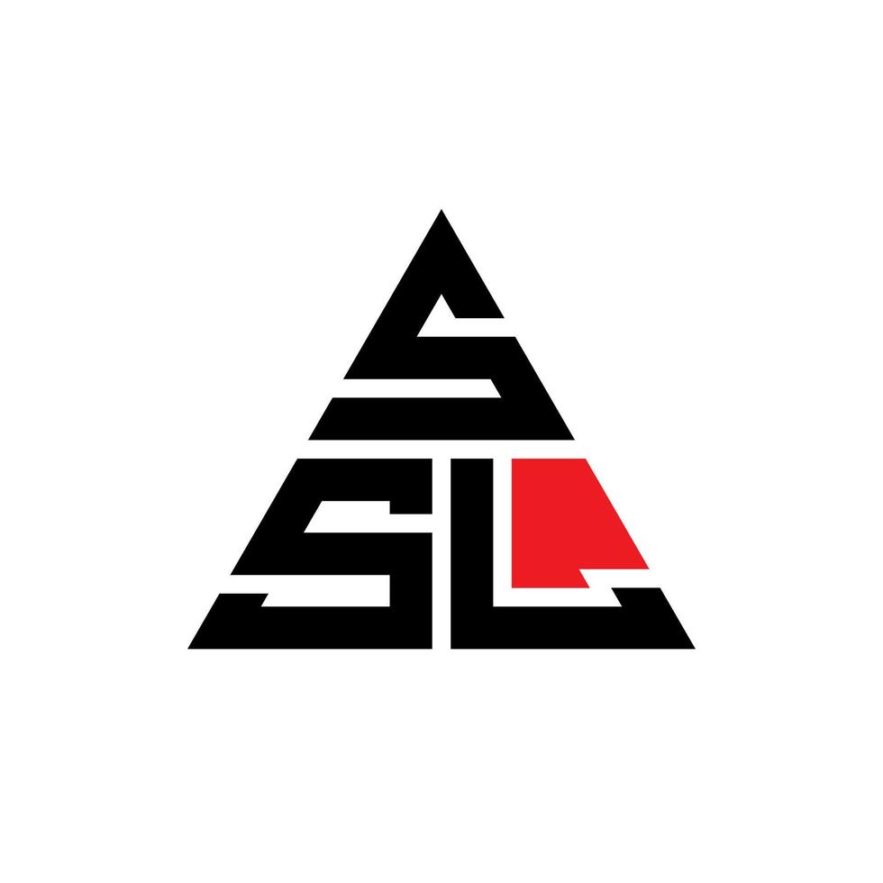 diseño de logotipo de letra triangular ssl con forma de triángulo. monograma de diseño de logotipo de triángulo ssl. plantilla de logotipo de vector de triángulo ssl con color rojo. logotipo triangular ssl logotipo simple, elegante y lujoso.