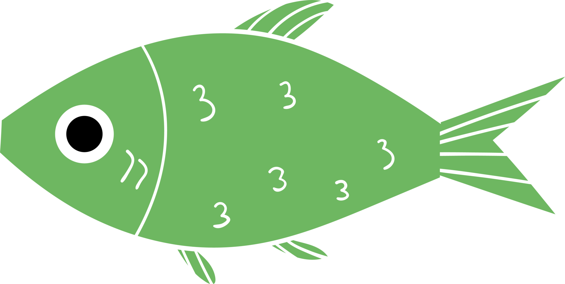 set di pesci dei cartoni animati. pesci piatti moderni, pesci isolati. pesce dal design piatto. illustrazione png