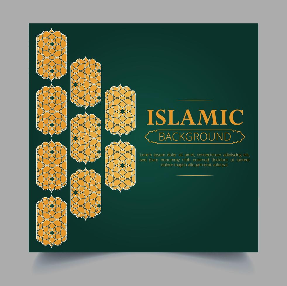 Islamic background design and social media template vector