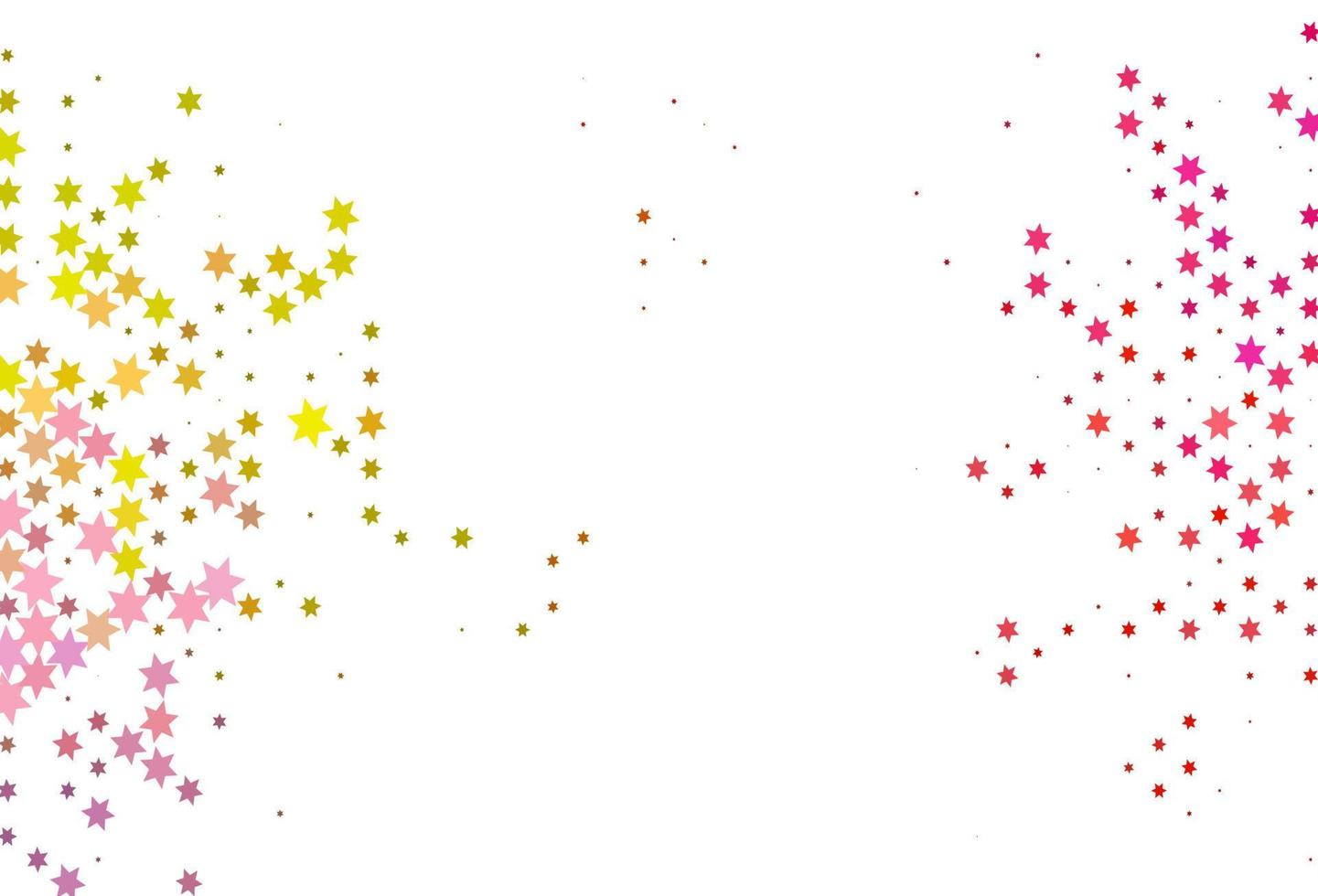 Light Red, Yellow vector template with sky stars.