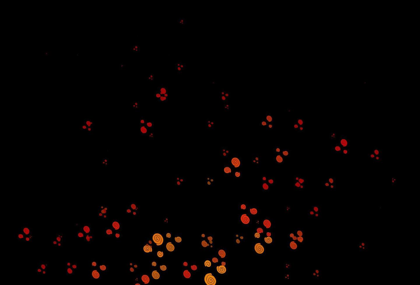 Dark Red, Yellow vector pattern with lava shapes.
