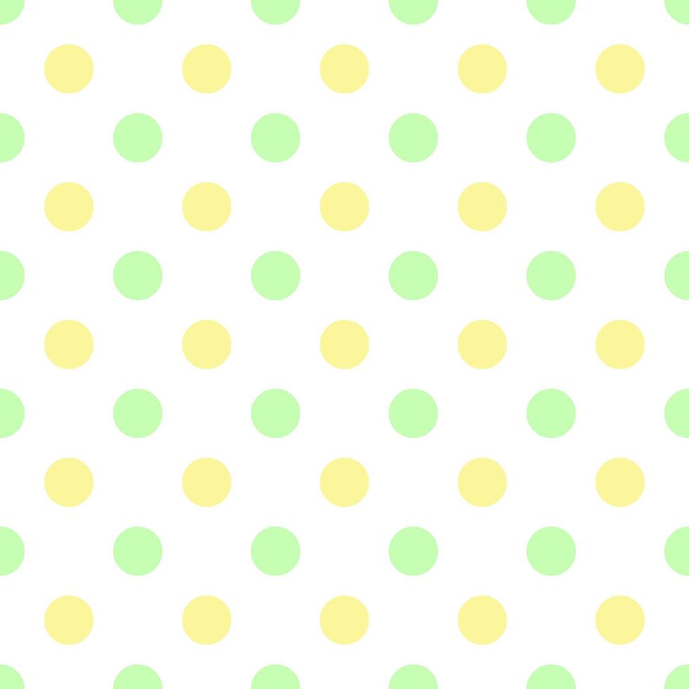 green and Yellow polka dot vector