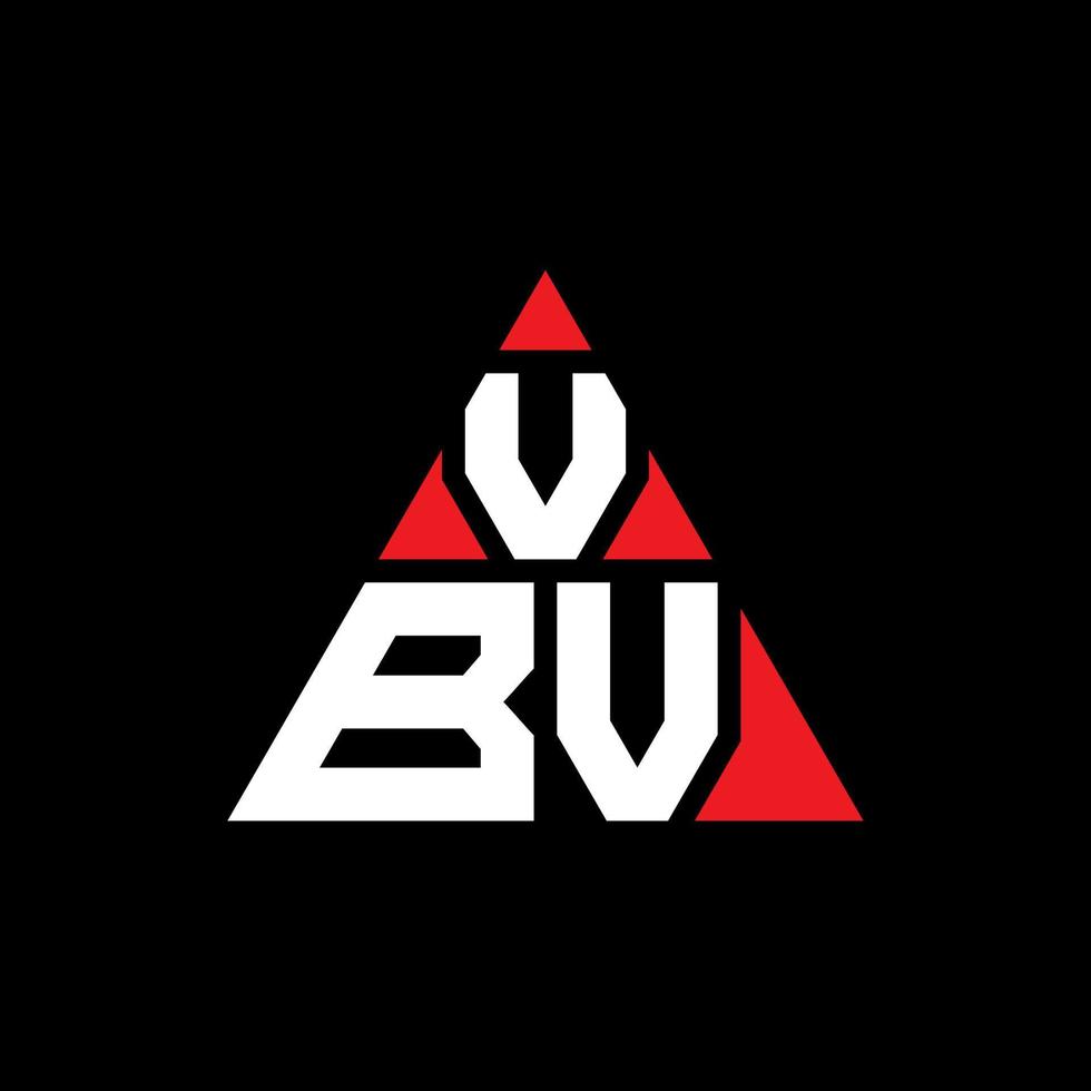 VBV triangle letter logo design with triangle shape. VBV triangle logo design monogram. VBV triangle vector logo template with red color. VBV triangular logo Simple, Elegant, and Luxurious Logo.