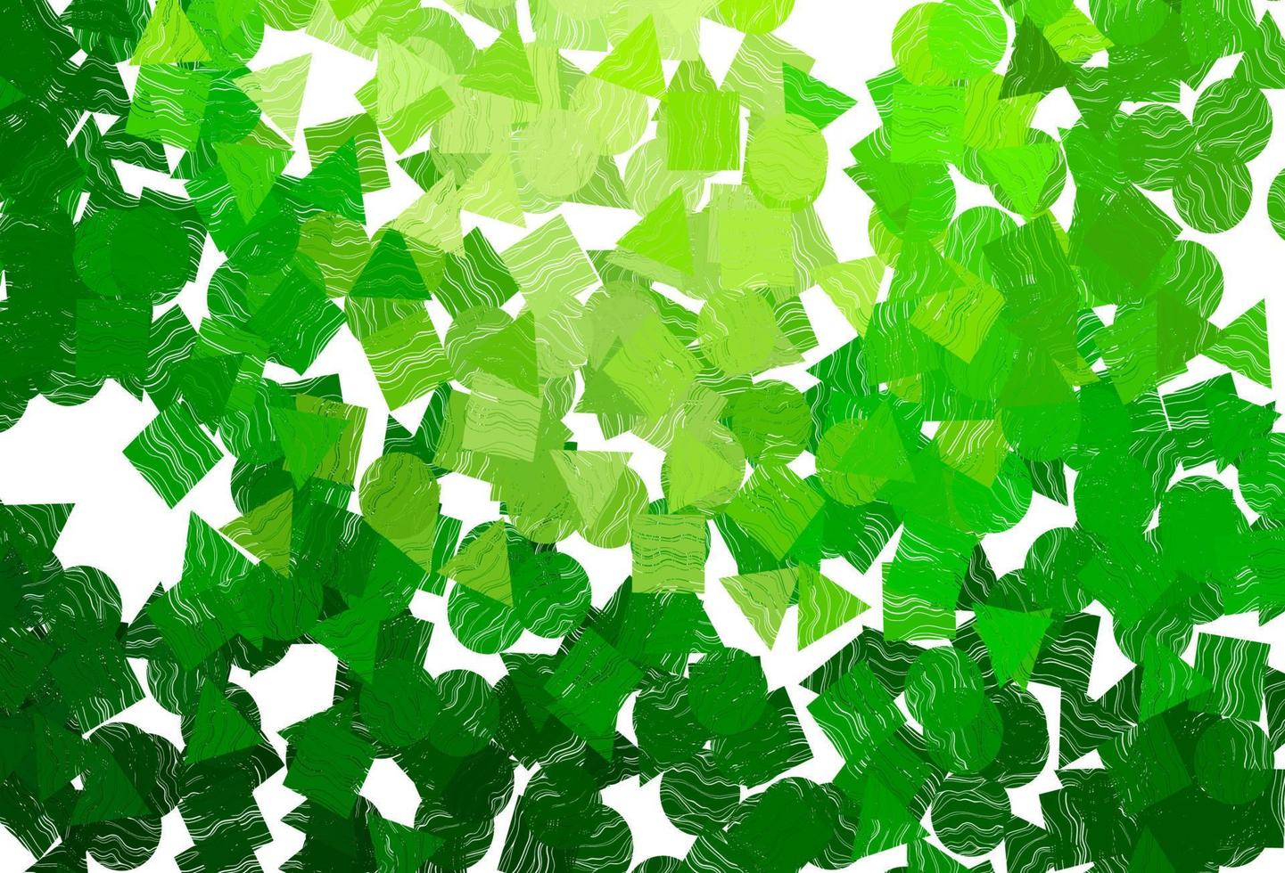 Light  pink vector background with triangles, circles, cubes.