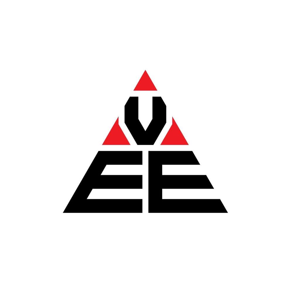 diseño de logotipo de letra de triángulo vee con forma de triángulo. monograma de diseño de logotipo de triángulo vee. plantilla de logotipo de vector de triángulo vee con color rojo. logotipo triangular en uve logotipo simple, elegante y lujoso.