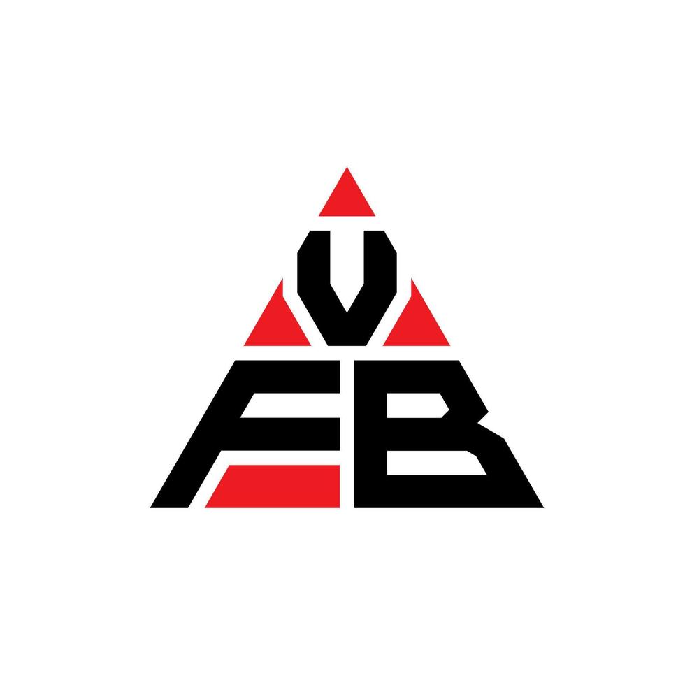 Diseño de logotipo de letra triangular vfb con forma de triángulo. monograma de diseño del logotipo del triángulo vfb. plantilla de logotipo de vector de triángulo vfb con color rojo. logotipo triangular vfb logotipo simple, elegante y lujoso.