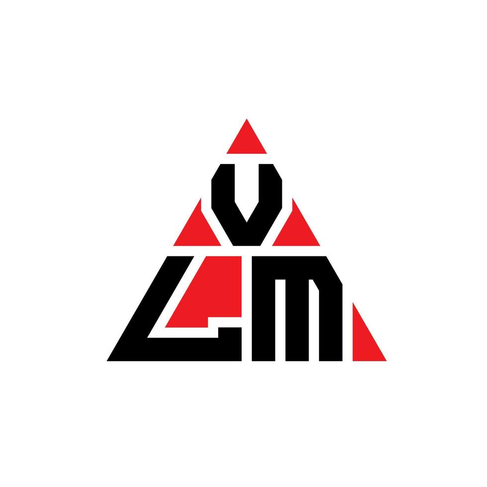 diseño de logotipo de letra triangular vlm con forma de triángulo. monograma de diseño de logotipo de triángulo vlm. plantilla de logotipo de vector de triángulo vlm con color rojo. logotipo triangular vlm logotipo simple, elegante y lujoso.