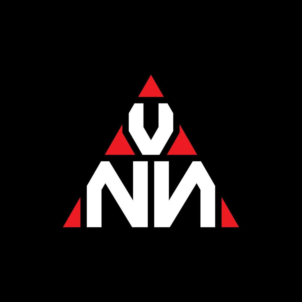 vnn diseño de logotipo de letra triangular con forma de triángulo. monograma de diseño de logotipo de triángulo vnn. plantilla de logotipo de vector de triángulo vnn con color rojo. logotipo triangular vnn logotipo simple, elegante y lujoso.