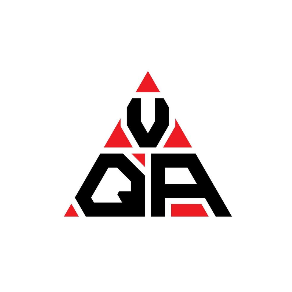 diseño de logotipo de letra triangular vqa con forma de triángulo. monograma de diseño de logotipo de triángulo vqa. plantilla de logotipo de vector de triángulo vqa con color rojo. logotipo triangular vqa logotipo simple, elegante y lujoso.