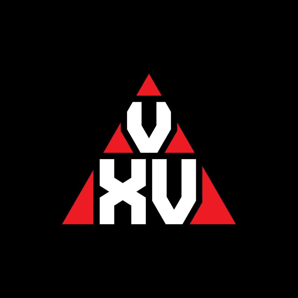 Diseño de logotipo de letra triangular vxv con forma de triángulo. monograma de diseño del logotipo del triángulo vxv. Plantilla de logotipo de vector de triángulo vxv con color rojo. logotipo triangular vxv logotipo simple, elegante y lujoso.