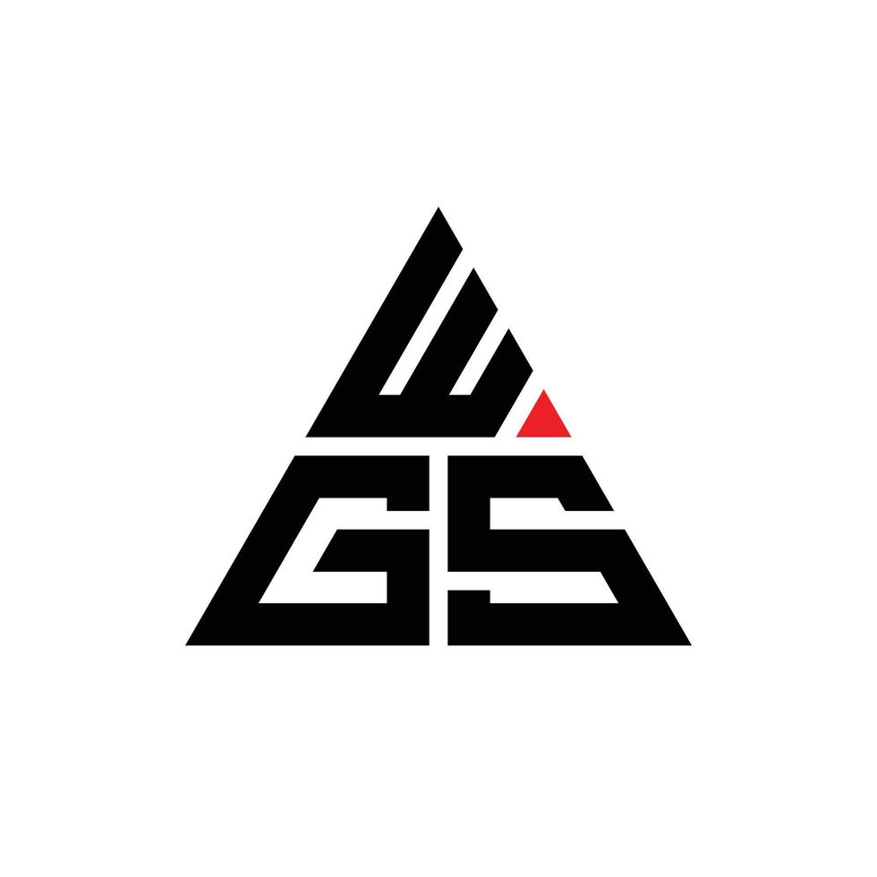 diseño de logotipo de letra triangular wgs con forma de triángulo. monograma de diseño de logotipo de triángulo wgs. plantilla de logotipo de vector de triángulo wgs con color rojo. logotipo triangular wgs logotipo simple, elegante y lujoso. grupo de trabajo