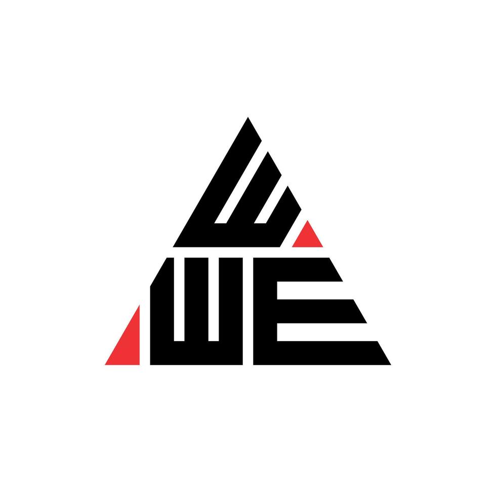 wwe diseño de logotipo de letra triangular con forma de triángulo. monograma de diseño del logotipo del triángulo wwe. plantilla de logotipo de vector de triángulo wwe con color rojo. logo triangular wwe logo simple, elegante y lujoso.