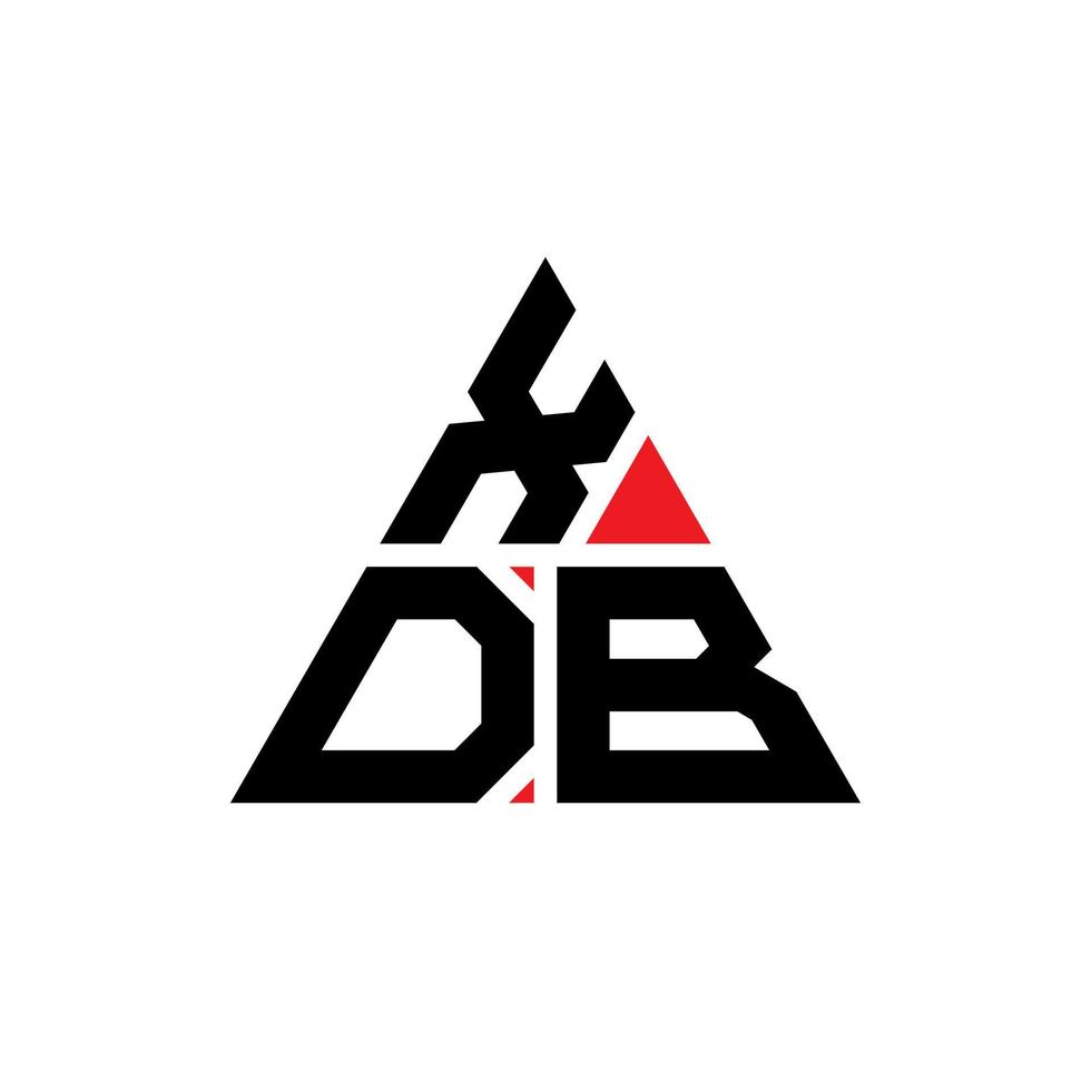 Diseño de logotipo de letra triangular xdb con forma de triángulo. monograma de diseño del logotipo del triángulo xdb. plantilla de logotipo de vector de triángulo xdb con color rojo. logotipo triangular xdb logotipo simple, elegante y lujoso.