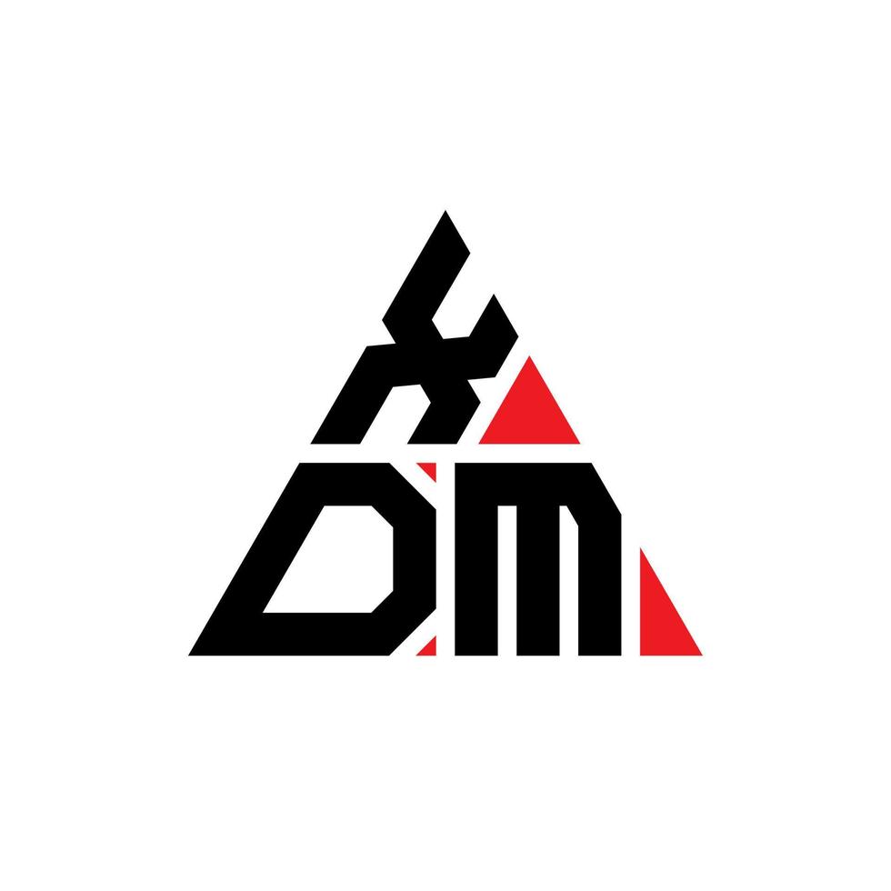 Diseño de logotipo de letra triangular xdm con forma de triángulo. monograma de diseño del logotipo del triángulo xdm. plantilla de logotipo de vector de triángulo xdm con color rojo. logotipo triangular xdm logotipo simple, elegante y lujoso.