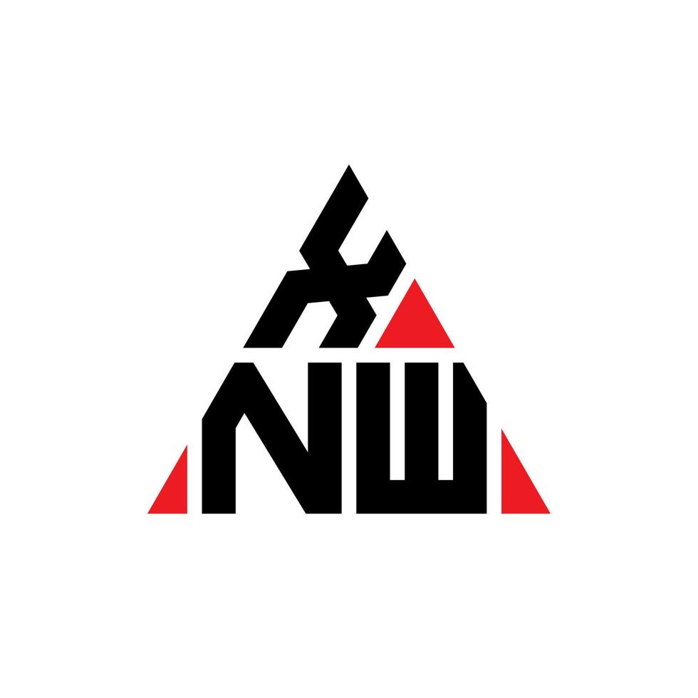 xnw diseño de logotipo de letra triangular con forma de triángulo. monograma de diseño del logotipo del triángulo xnw. plantilla de logotipo de vector de triángulo xnw con color rojo. logotipo triangular xnw logotipo simple, elegante y lujoso.