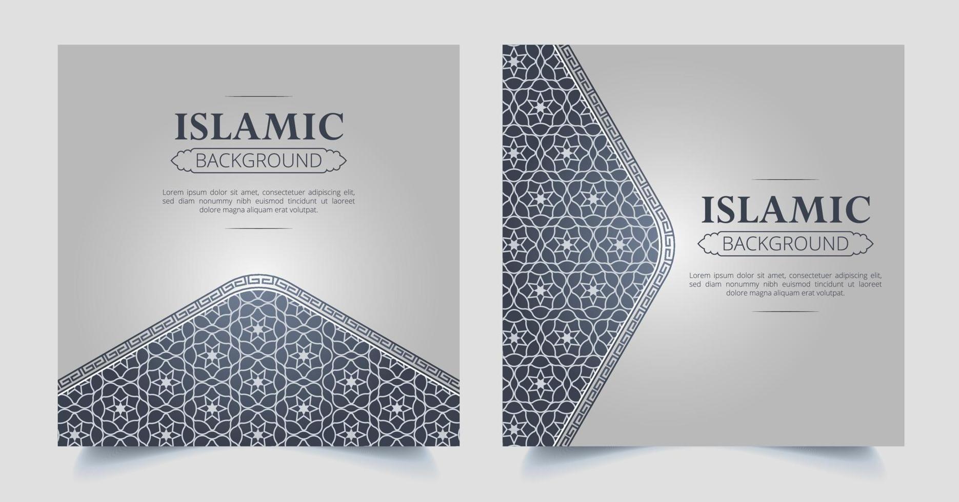 Islamic background design and social media template vector