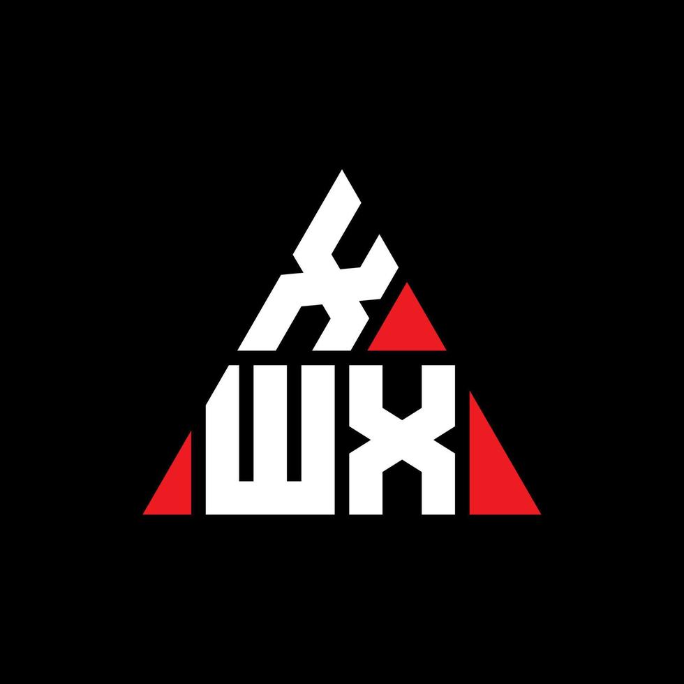 diseño de logotipo de letra triangular xwx con forma de triángulo. monograma de diseño del logotipo del triángulo xwx. Plantilla de logotipo de vector de triángulo xwx con color rojo. logotipo triangular xwx logotipo simple, elegante y lujoso.