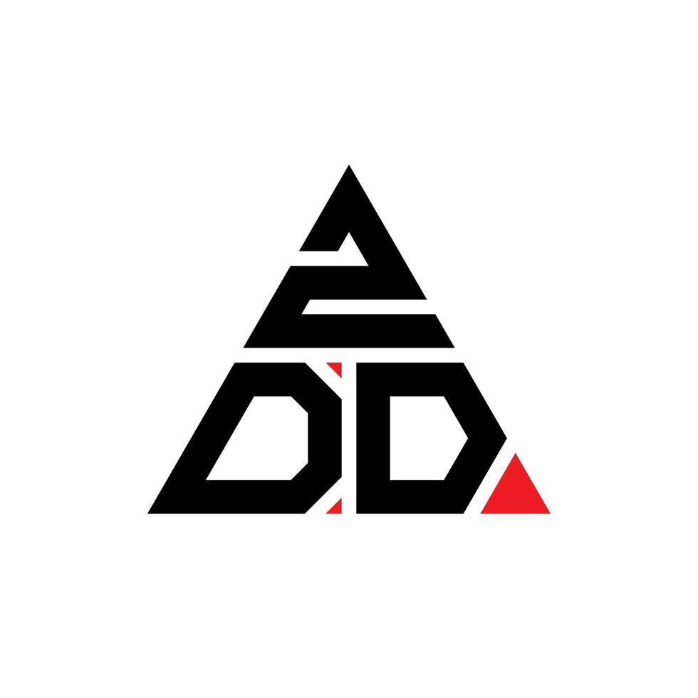 Diseño de logotipo de letra triangular zdd con forma de triángulo. monograma de diseño del logotipo del triángulo zdd. plantilla de logotipo de vector de triángulo zdd con color rojo. logotipo triangular zdd logotipo simple, elegante y lujoso.