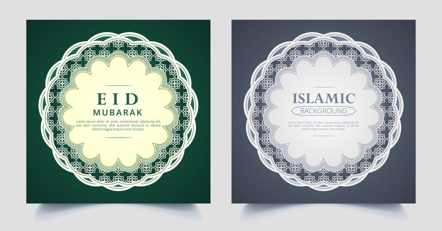 Islamic background design and social media template vector