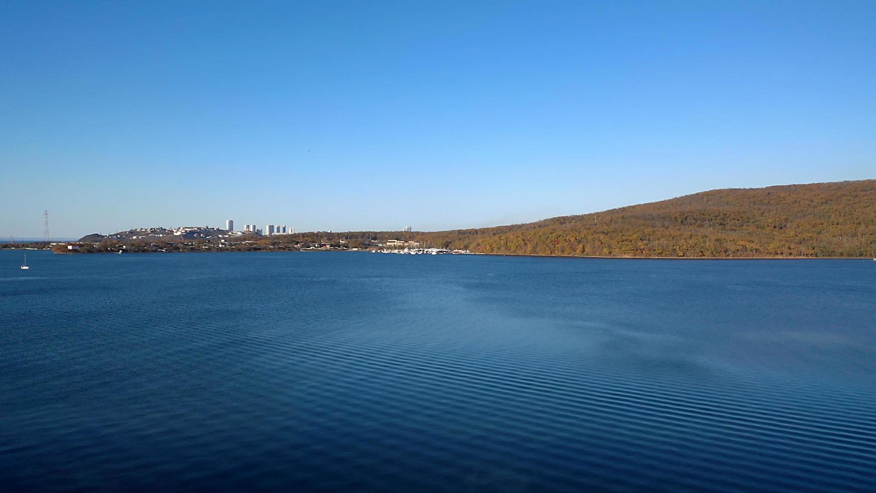 Seascape with a view of the city of Vladivostok, Russia photo