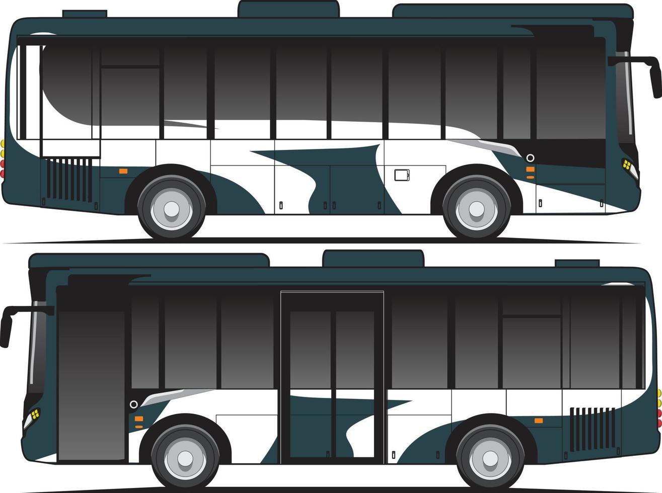 MINI BUS WITH SIMPLE LIVERY vector