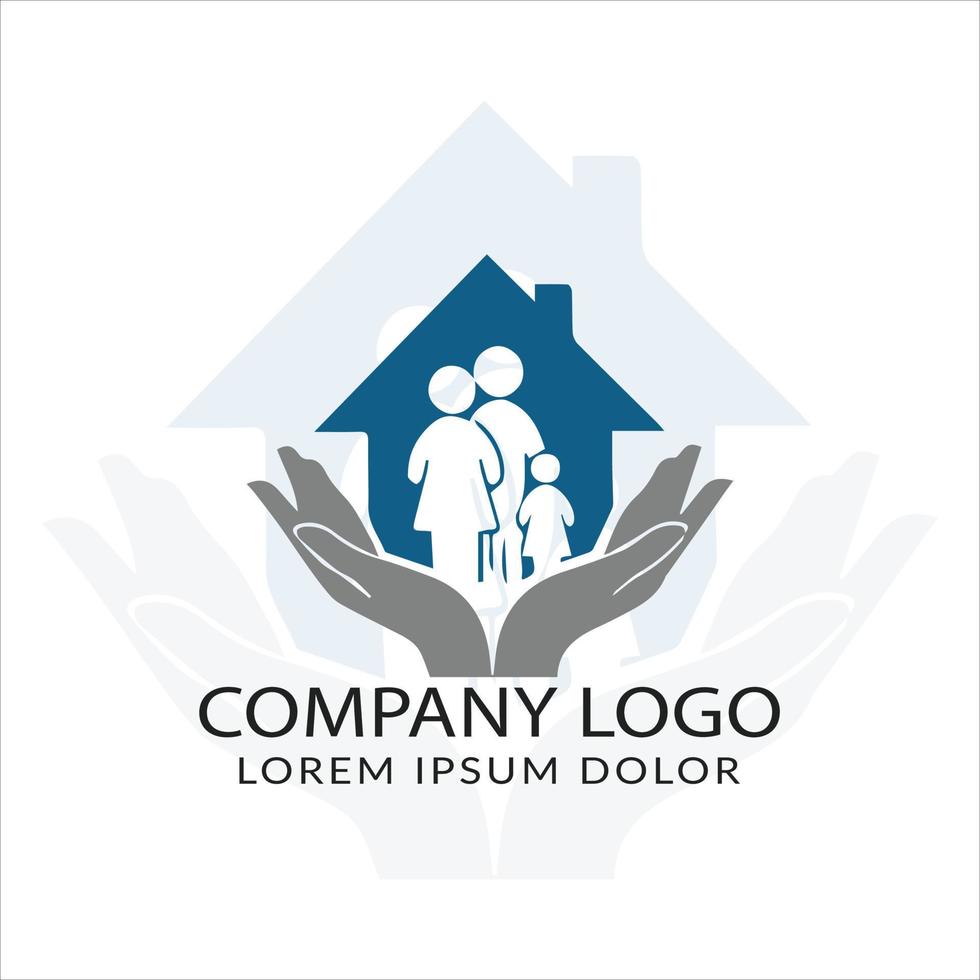 Real state company logo design vector
