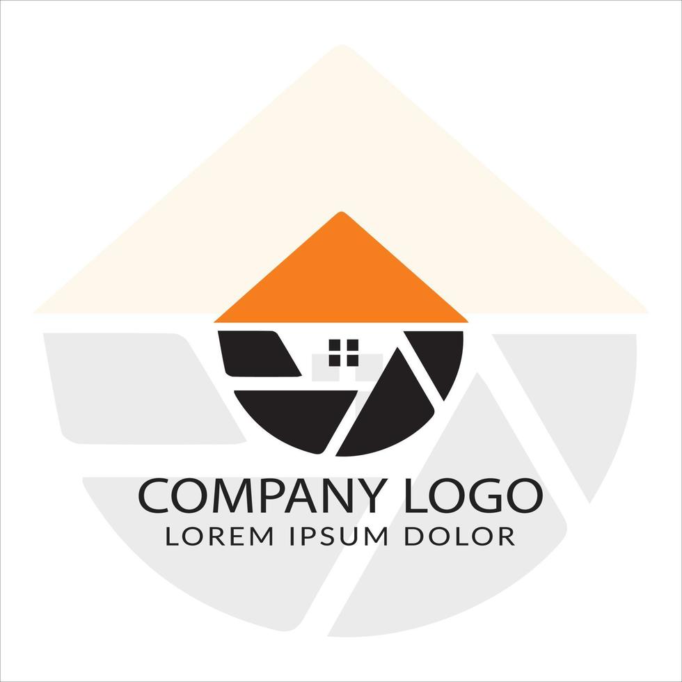 Real state company logo design vector