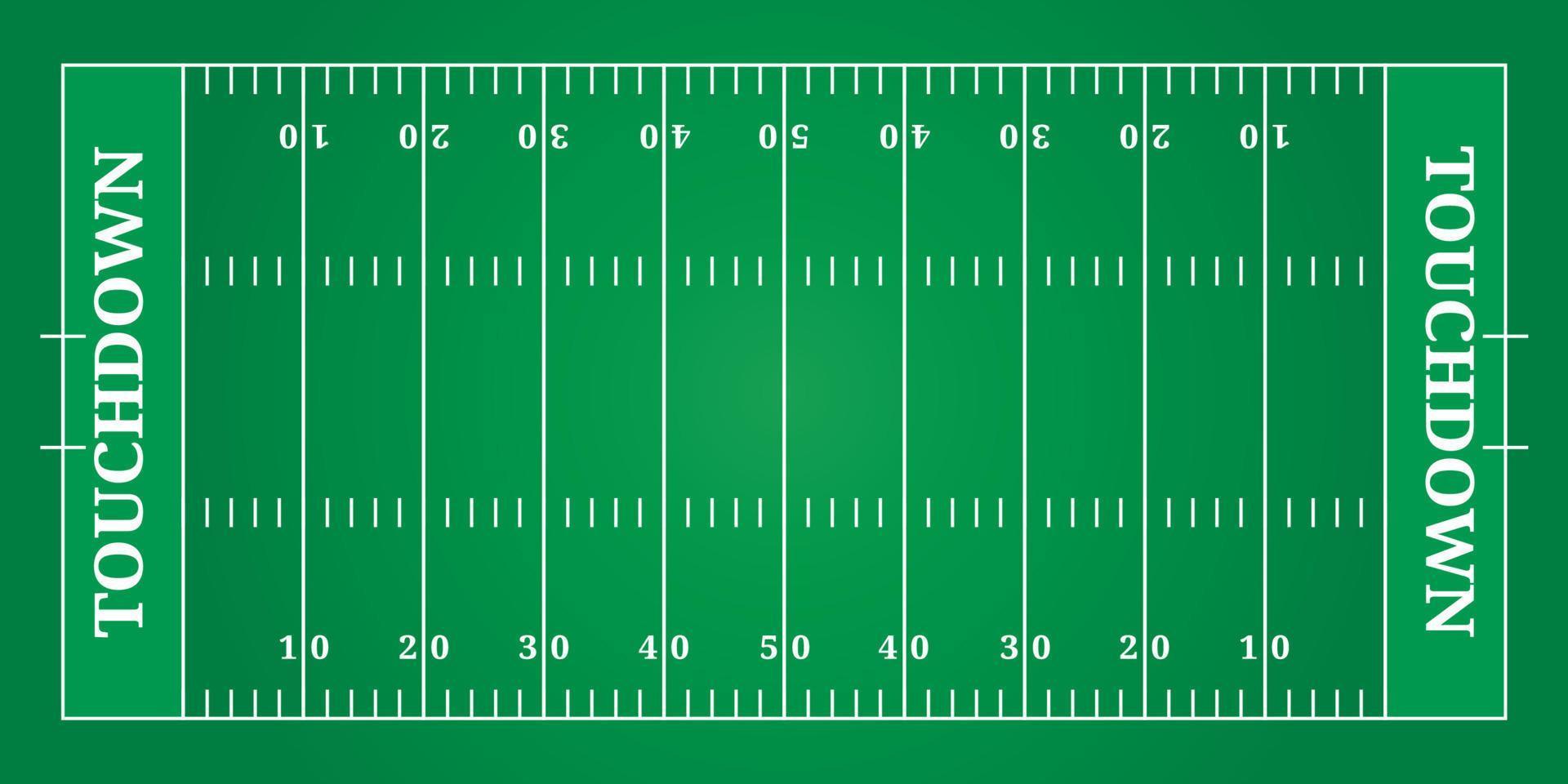 American football field, top view vector