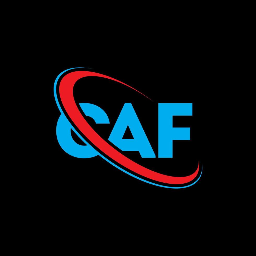 CAF logo. CAF letter. CAF letter logo design. Initials CAF logo linked with circle and uppercase monogram logo. CAF typography for technology, business and real estate brand. vector