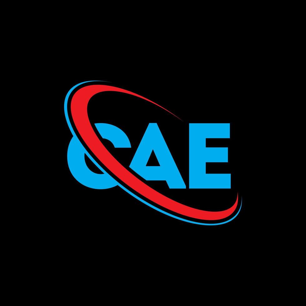 CAE logo. CAE letter. CAE letter logo design. Initials CAE logo linked with circle and uppercase monogram logo. CAE typography for technology, business and real estate brand. vector