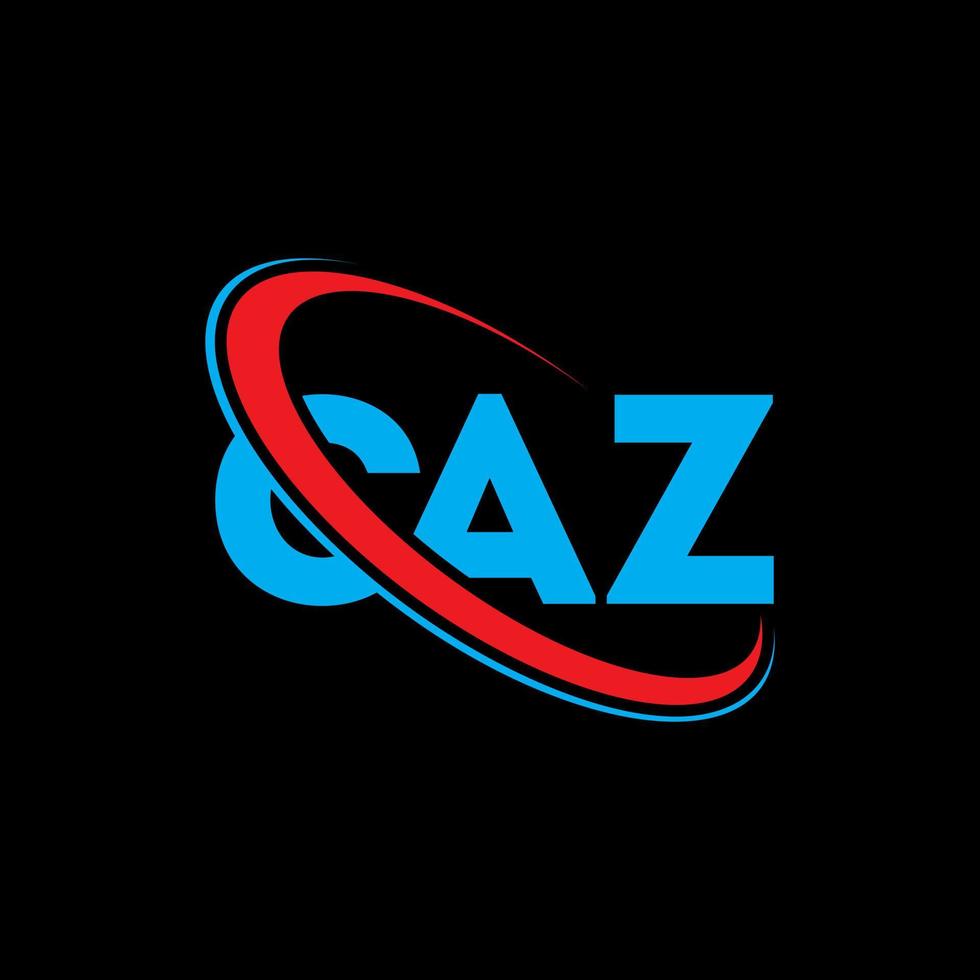 logotipo de caz. carta caz. diseño del logotipo de la letra caz. logotipo de caz de iniciales vinculado con círculo y logotipo de monograma en mayúsculas. tipografía caz para tecnología, negocios y marca inmobiliaria. vector