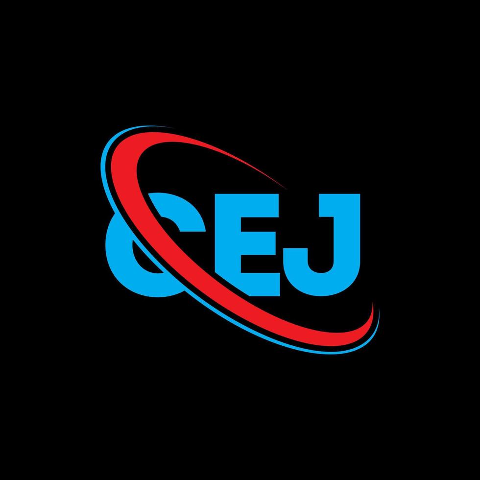 logotipo cej. carta cej. diseño del logotipo de la letra cej. logotipo de cej iniciales vinculado con círculo y logotipo de monograma en mayúsculas. tipografía cej para tecnología, negocios y marca inmobiliaria. vector