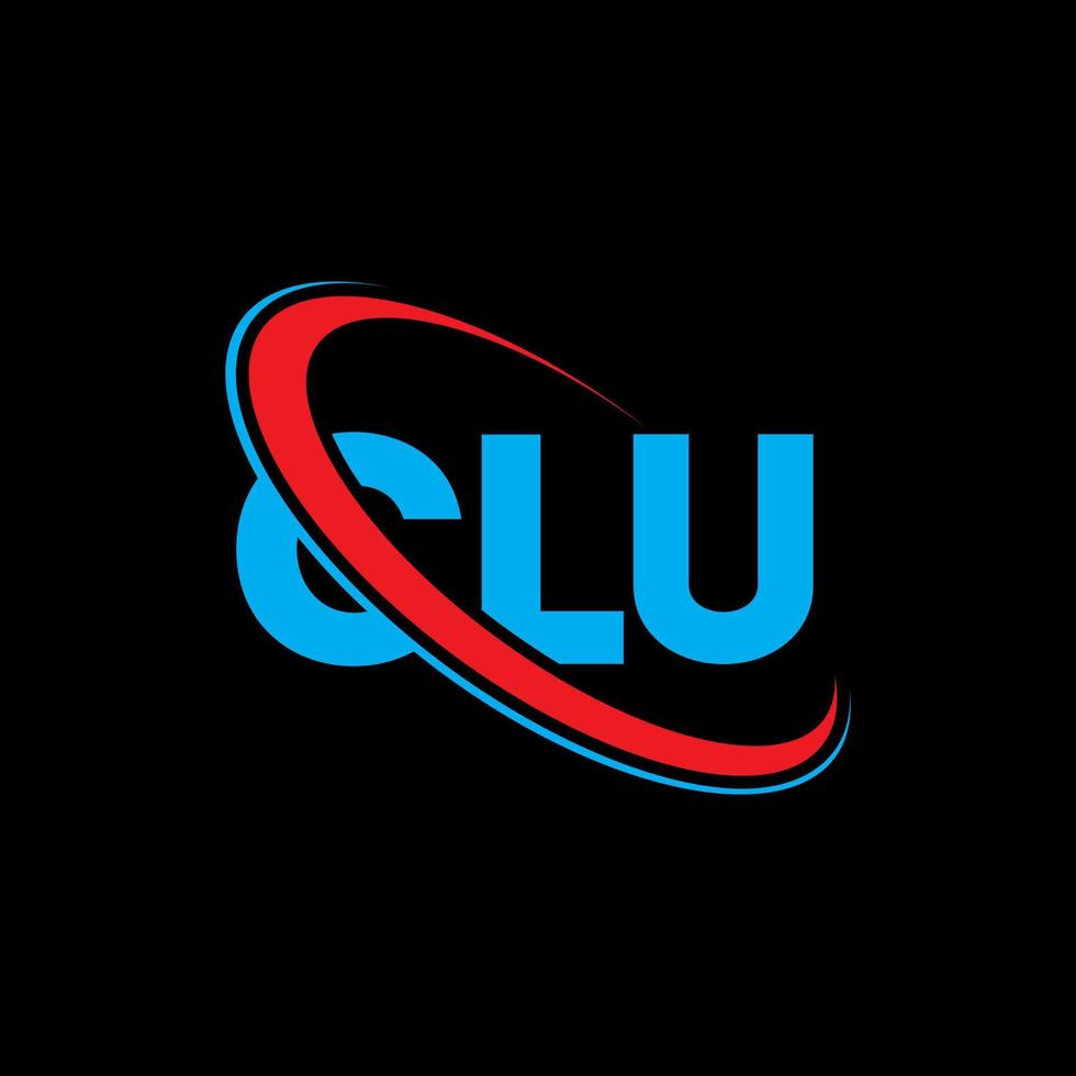 logotipo de clu. letra clu. diseño del logotipo de la letra clu. logotipo de clu de iniciales vinculado con círculo y logotipo de monograma en mayúsculas. tipografía clu para tecnología, negocios y marca inmobiliaria. vector