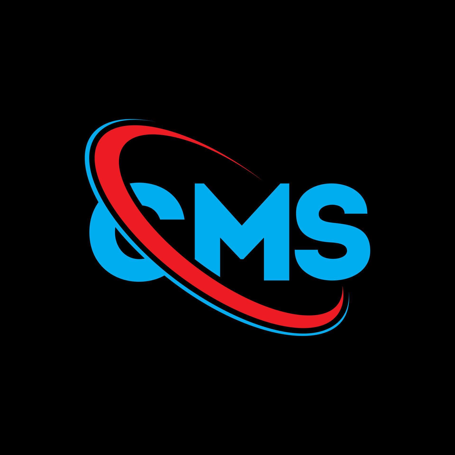 CMS logo CMS letter CMS letter logo design Initials CMS logo linked