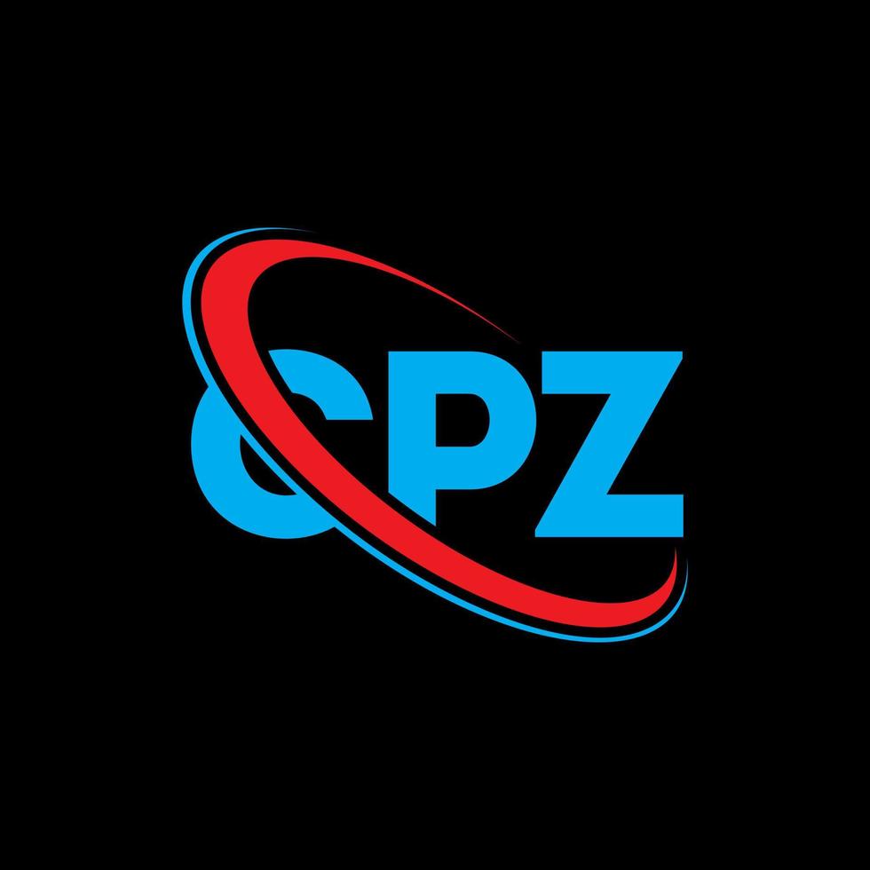 logotipo de cpz. carta cpz. diseño del logotipo de la letra cpz. logotipo de las iniciales cpz vinculado con un círculo y un logotipo de monograma en mayúsculas. tipografía cpz para tecnología, negocios y marca inmobiliaria. vector