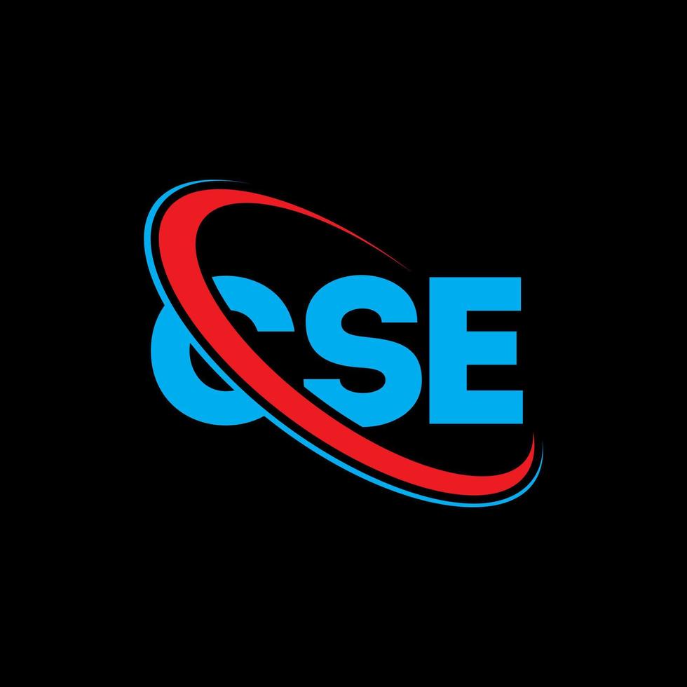 CSE logo. CSE letter. CSE letter logo design. Initials CSE logo linked with circle and uppercase monogram logo. CSE typography for technology, business and real estate brand. vector