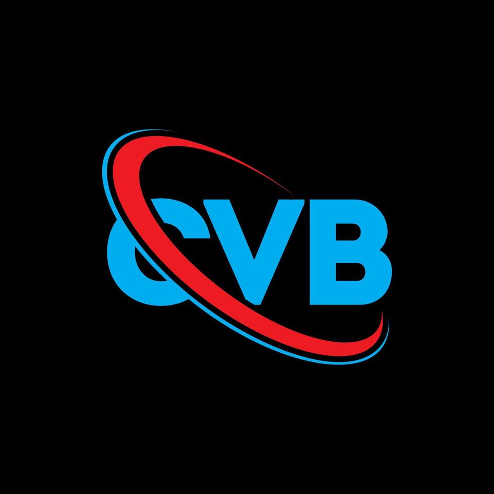 logotipo de CVB. letra CVB. diseño del logotipo de la letra cvb. Logotipo de iniciales cvb vinculado con círculo y logotipo de monograma en mayúsculas. tipografía cvb para tecnología, negocios y marca inmobiliaria. vector
