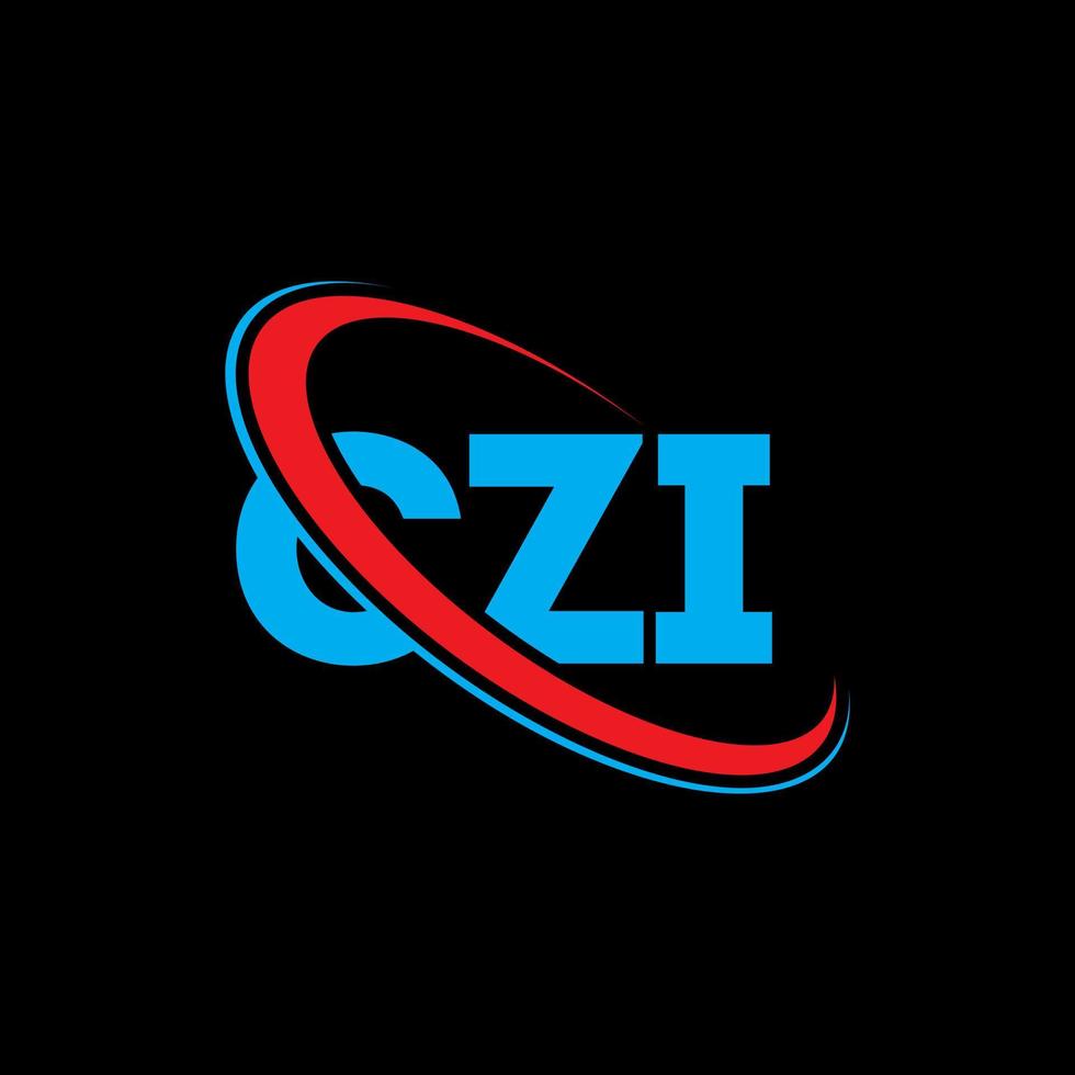 logotipo czi. carta czi. diseño de logotipo de letra czi. logotipo de iniciales czi vinculado con círculo y logotipo de monograma en mayúsculas. tipografía czi para tecnología, negocios y marca inmobiliaria. vector