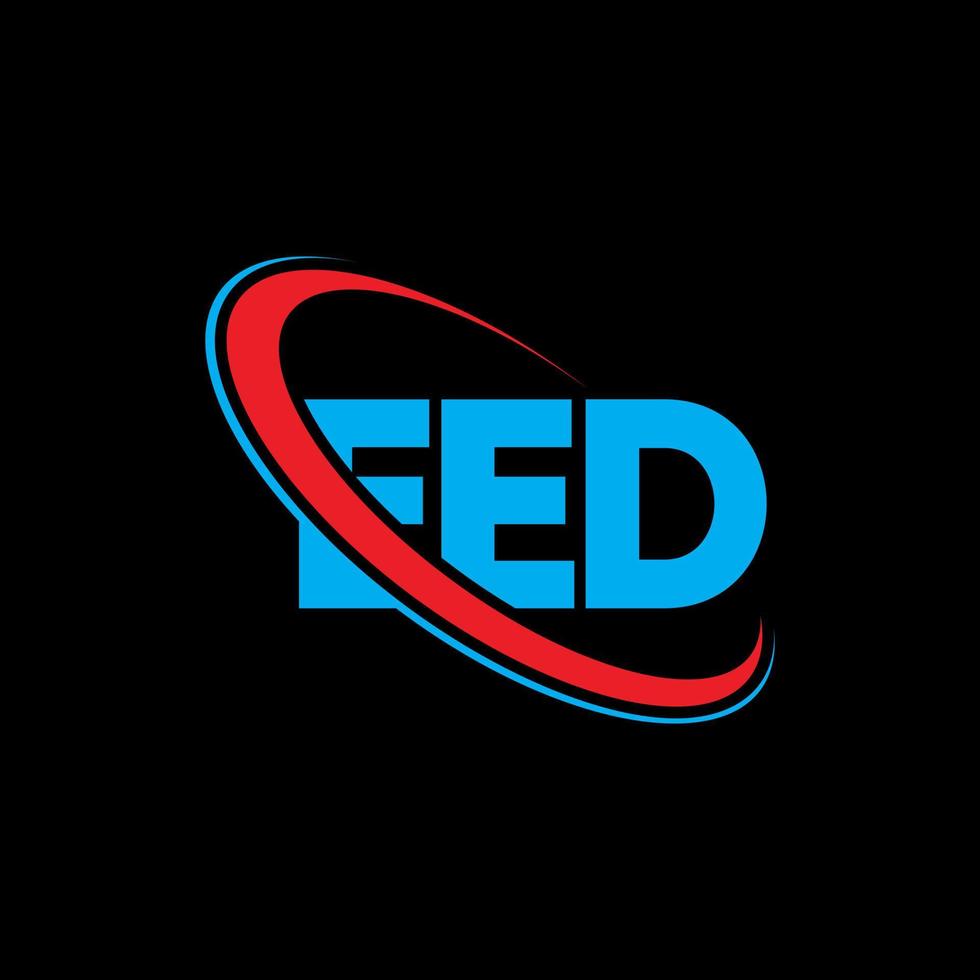 EED logo. EED letter. EED letter logo design. Initials EED logo linked with circle and uppercase monogram logo. EED typography for technology, business and real estate brand. vector