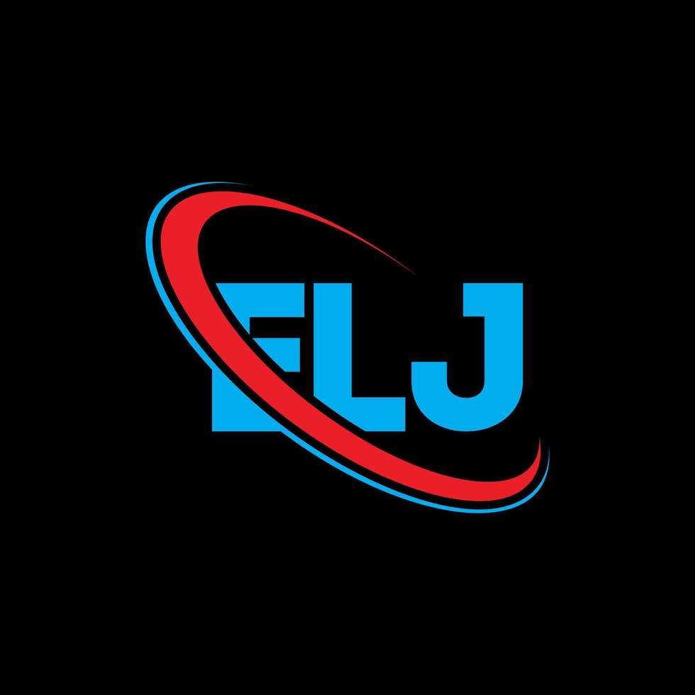 ELJ logo. ELJ letter. ELJ letter logo design. Initials ELJ logo linked with circle and uppercase monogram logo. ELJ typography for technology, business and real estate brand. vector
