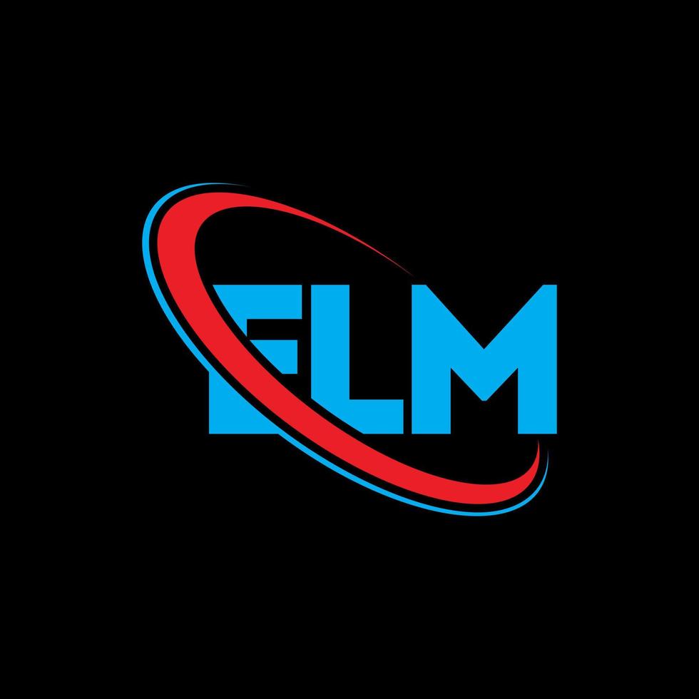 ELM logo. ELM letter. ELM letter logo design. Initials ELM logo linked with circle and uppercase monogram logo. ELM typography for technology, business and real estate brand. vector