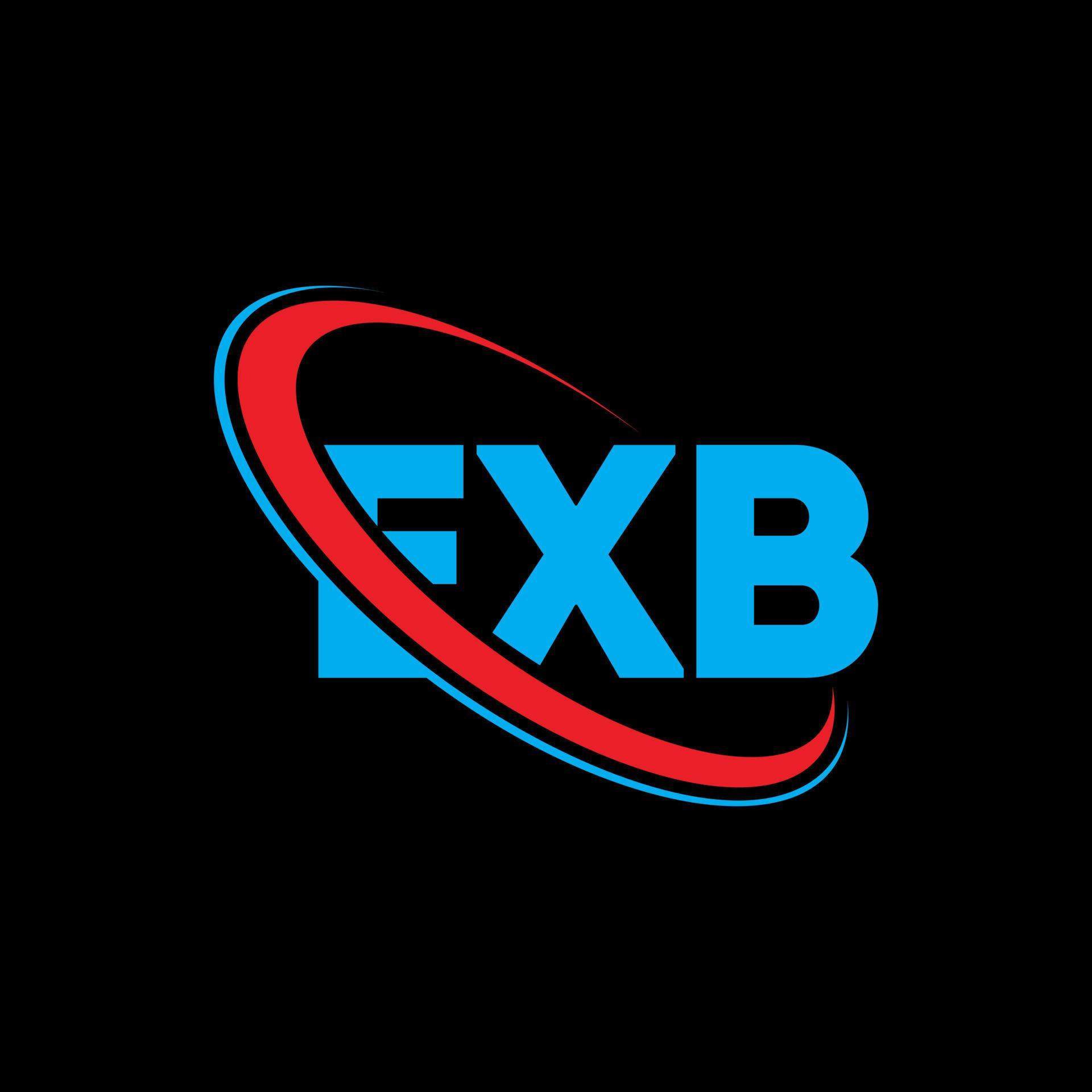 EXB logo. EXB letter. EXB letter logo design. Initials EXB logo linked