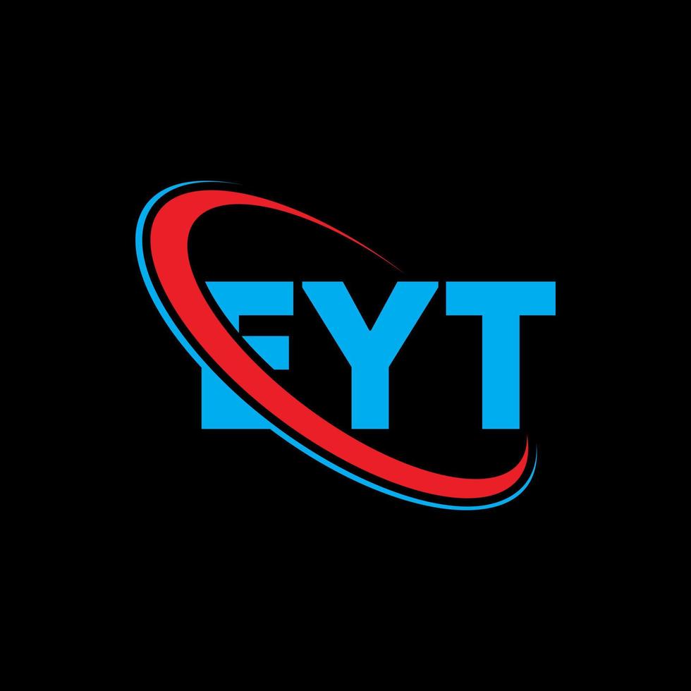 EYT logo. EYT letter. EYT letter logo design. Initials EYT logo linked with circle and uppercase monogram logo. EYT typography for technology, business and real estate brand. vector