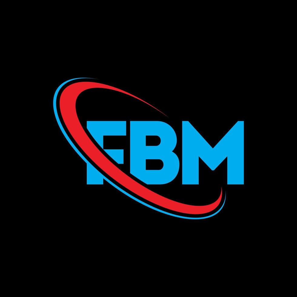 logotipo de fbm. carta fbm. diseño del logotipo de la letra fbm. logotipo de iniciales fbm vinculado con círculo y logotipo de monograma en mayúsculas. tipografía fbm para tecnología, negocios y marca inmobiliaria. vector