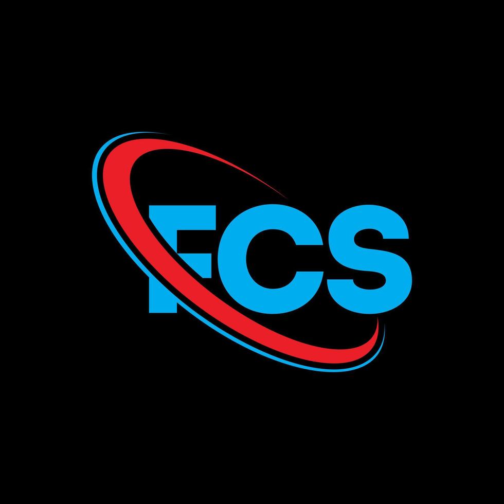 logotipo de FCS. carta fcs. diseño del logotipo de la letra fcs. logotipo de fcs iniciales vinculado con círculo y logotipo de monograma en mayúsculas. tipografía fcs para tecnología, negocios y marca inmobiliaria. vector
