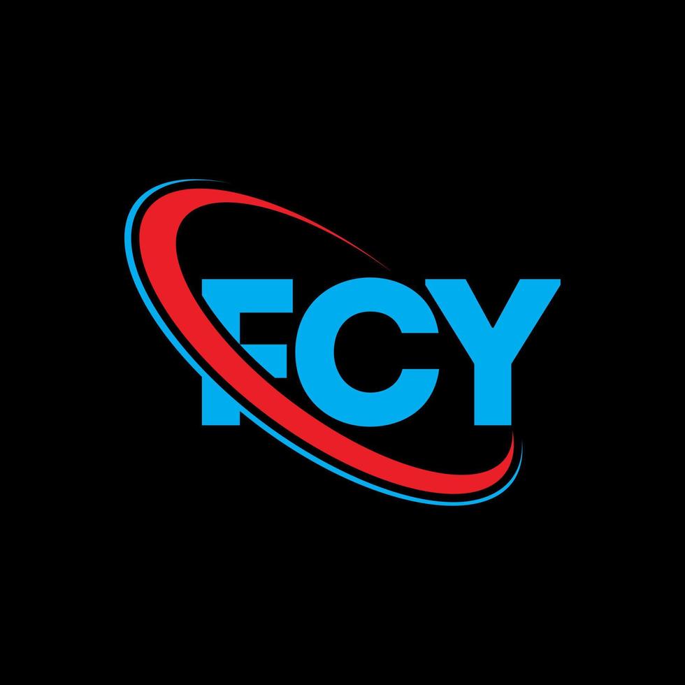 FCY logo. FCY letter. FCY letter logo design. Initials FCY logo linked with circle and uppercase monogram logo. FCY typography for technology, business and real estate brand. vector
