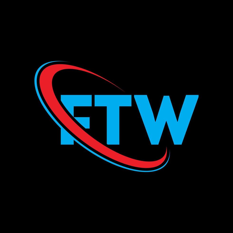 logotipo de ftw. ftw carta. diseño del logotipo de la letra ftw. Logotipo de iniciales ftw vinculado con círculo y logotipo de monograma en mayúsculas. tipografía ftw para tecnología, negocios y marca inmobiliaria. vector